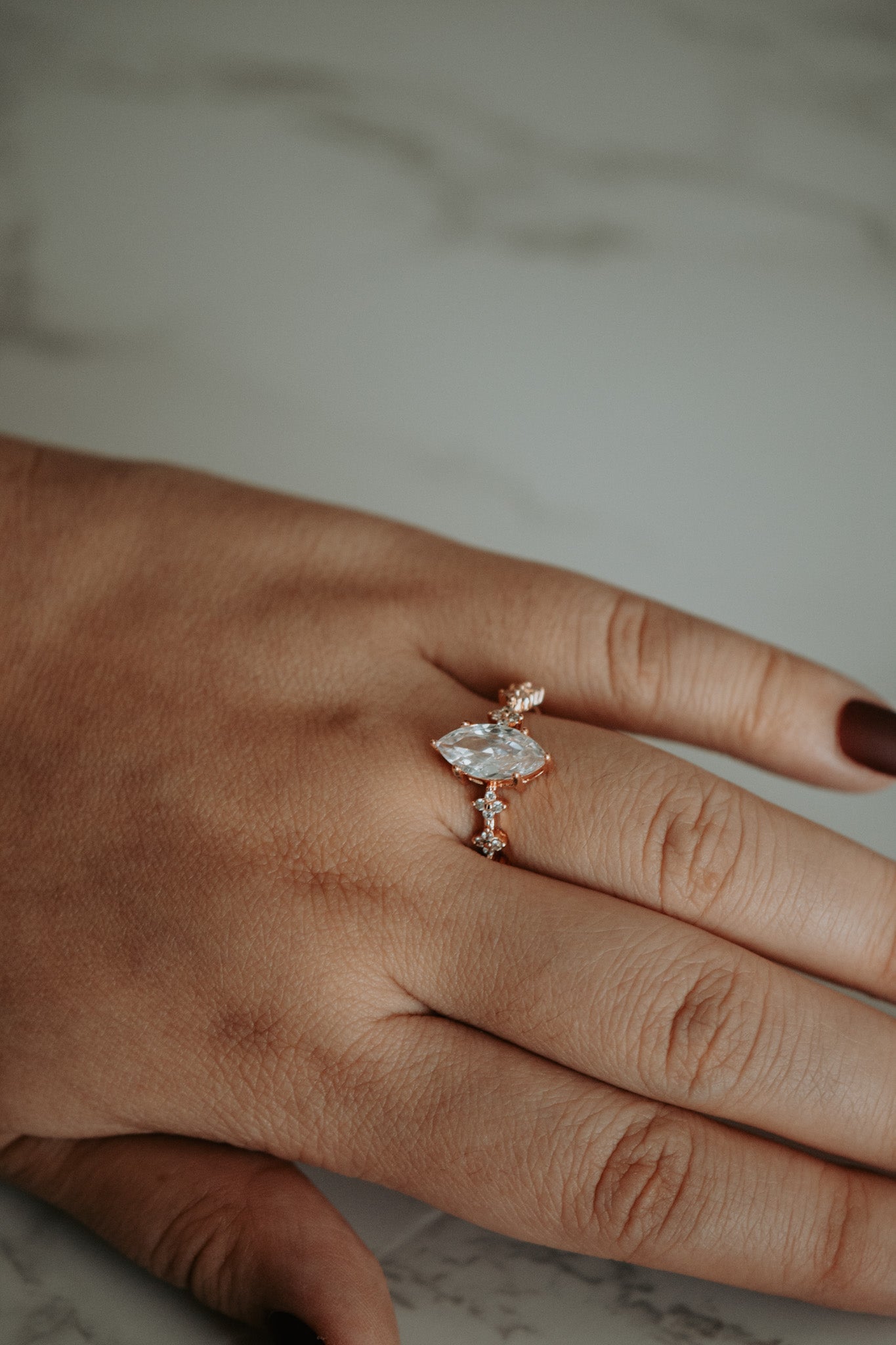 Dakota Marquise Cut Sterling Silver Ring