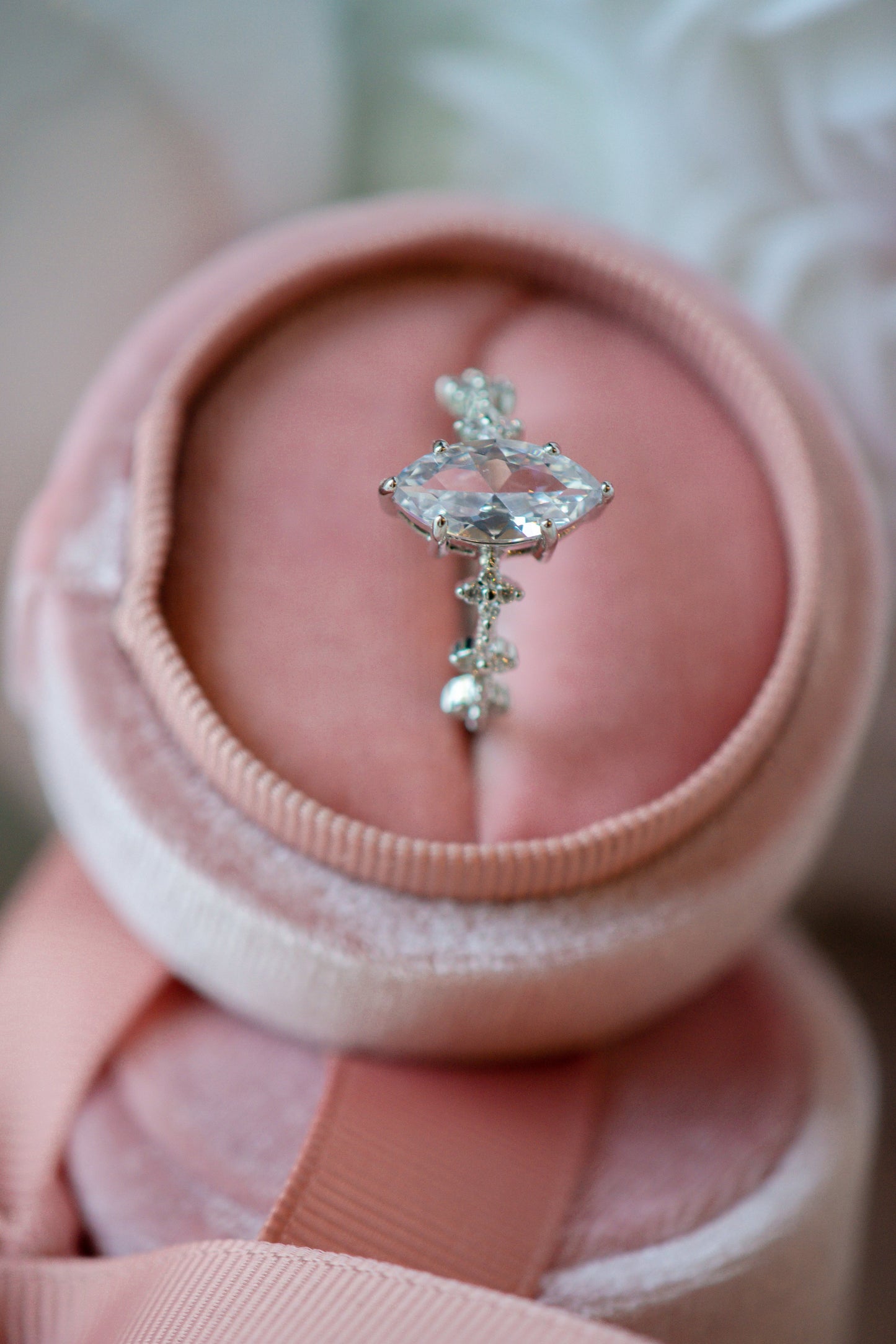Dakota Marquise Cut Sterling Silver Ring