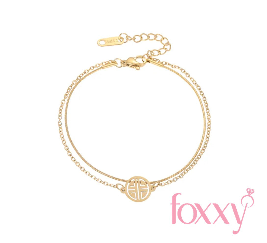 Titanium Steel Gold Plated Bracelets 1 Piece