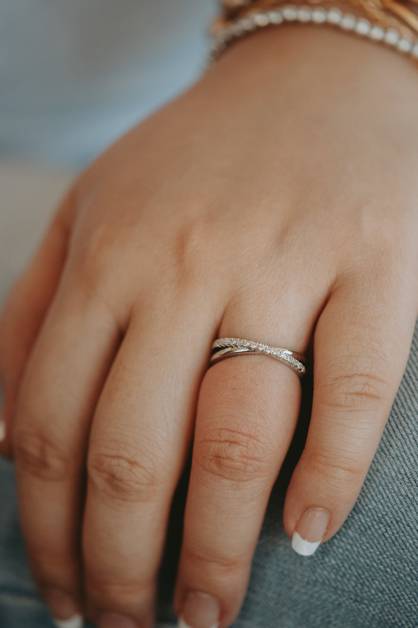 Dorsey Crossover Sterling Silver Ring
