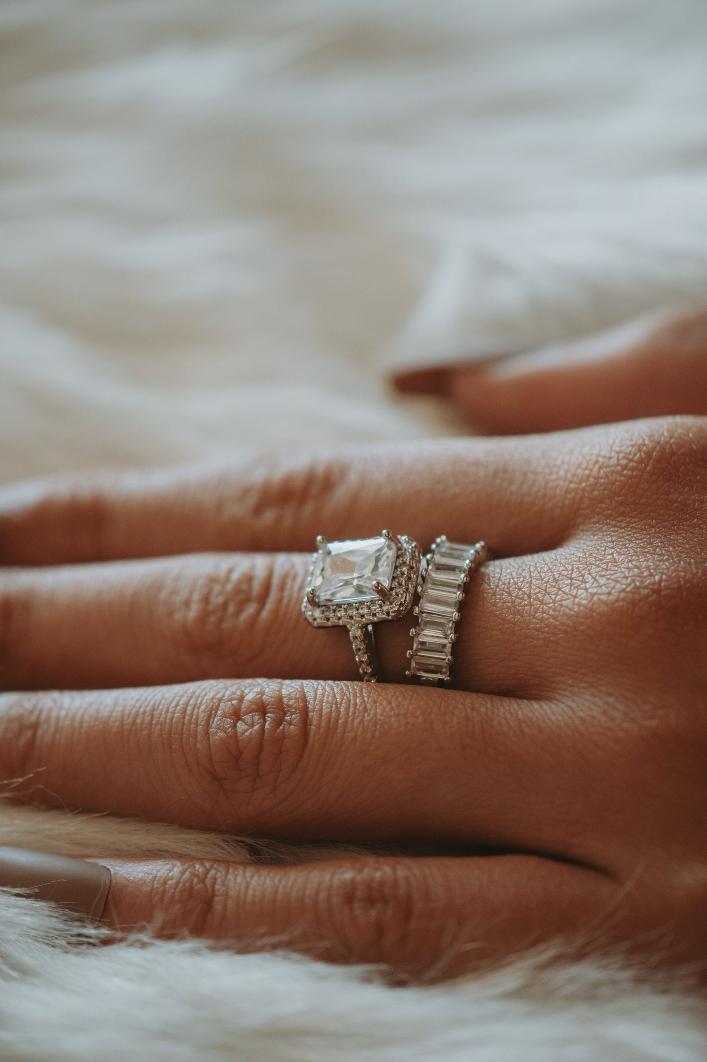 Brady 2PC Paired Sterling Silver Ring