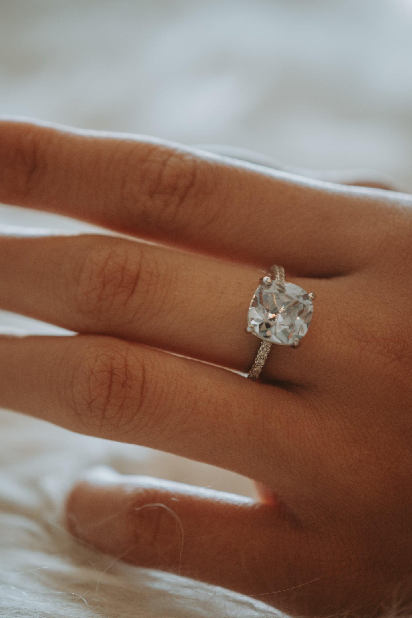 Channing Cushion Cut Cubic Zirconia Sterling Silver Ring