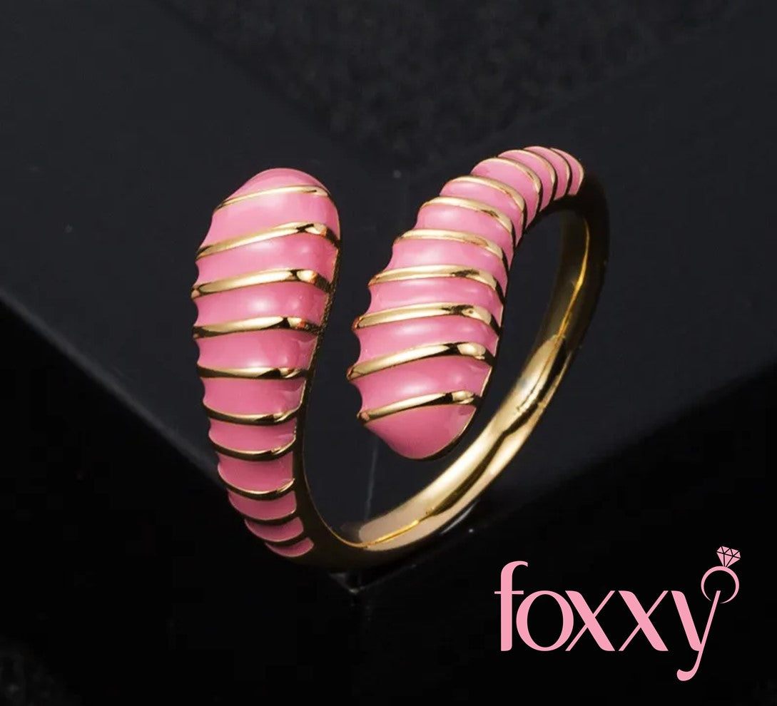 creative copper gold-plated color oil drip snake ring fashion open ring