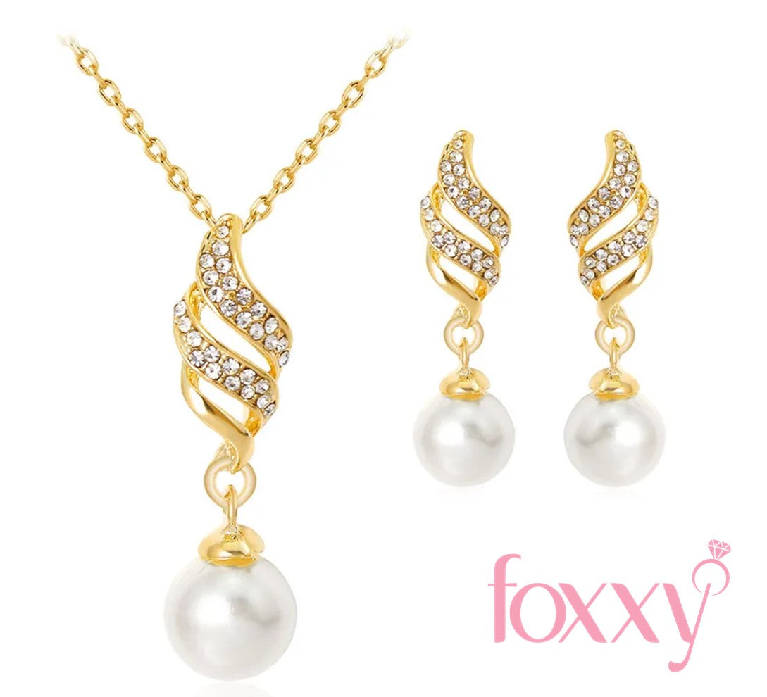 Occident and the United States alloy Inlaid beads Necklace set