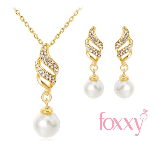 Occident and the United States alloy Inlaid beads Necklace set