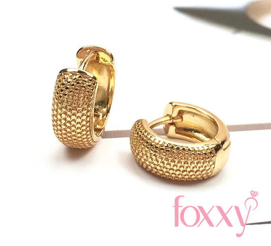 geometric gold-plated copper earrings