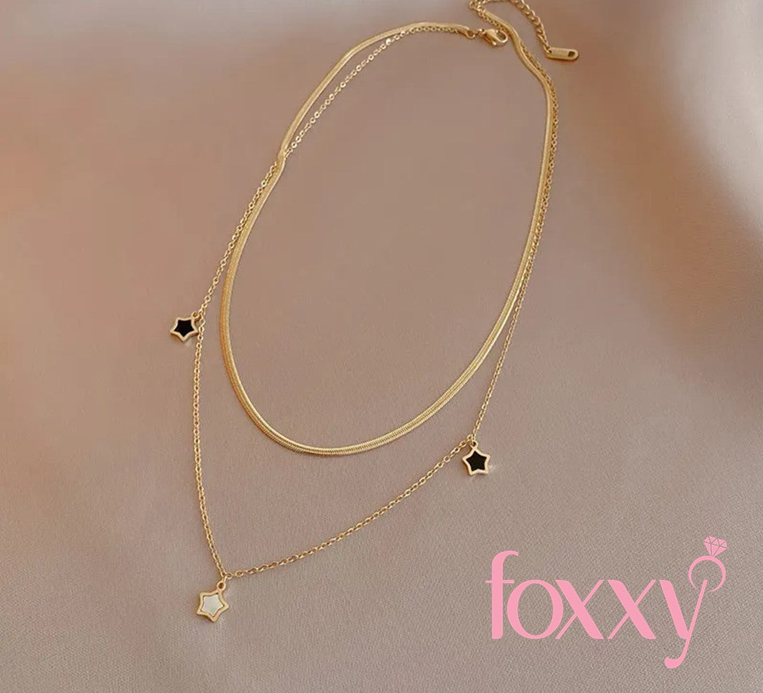 Fashion Star Titanium Steel Enamel Women'S Bracelets Necklace