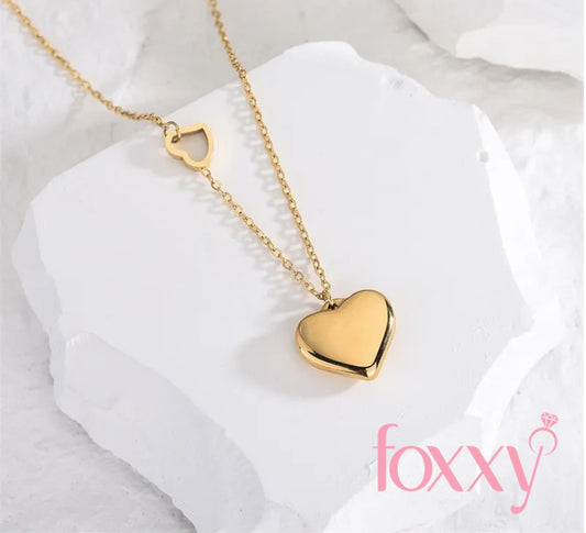 Fashion Heart Shape Titanium Steel Plating Pendant Necklace 1 Piece