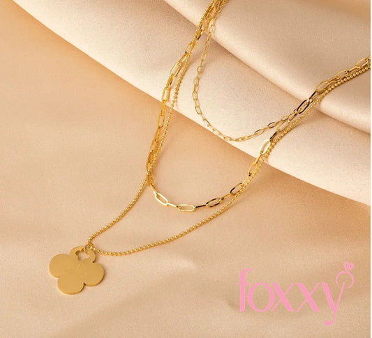 Simple Style Flower Stainless Steel Titanium Steel Plating Necklace