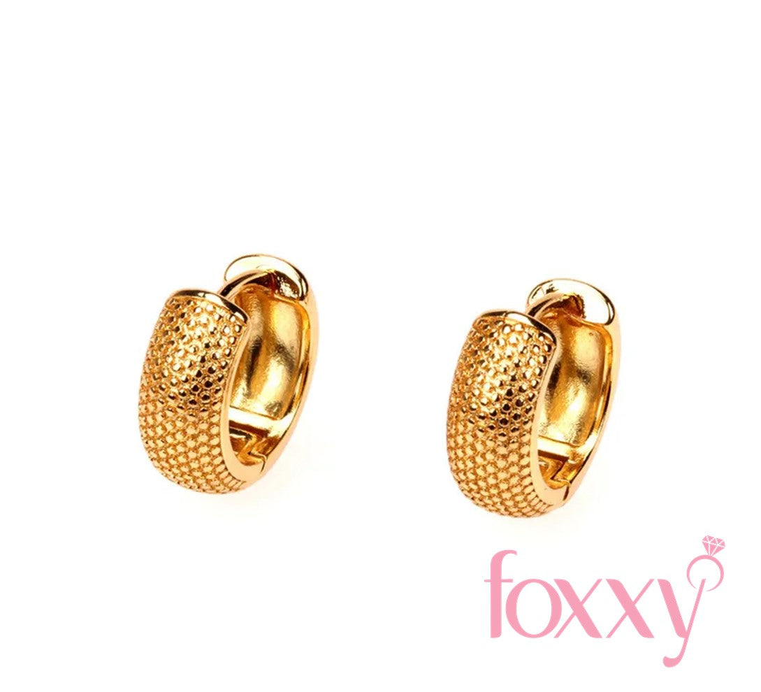 geometric gold-plated copper earrings