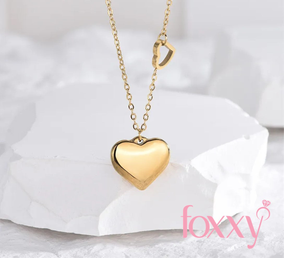 Fashion Heart Shape Titanium Steel Plating Pendant Necklace 1 Piece
