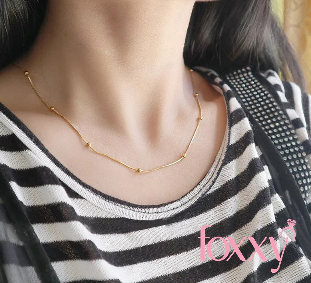 Fashion Solid Color Titanium Steel Plating Necklace