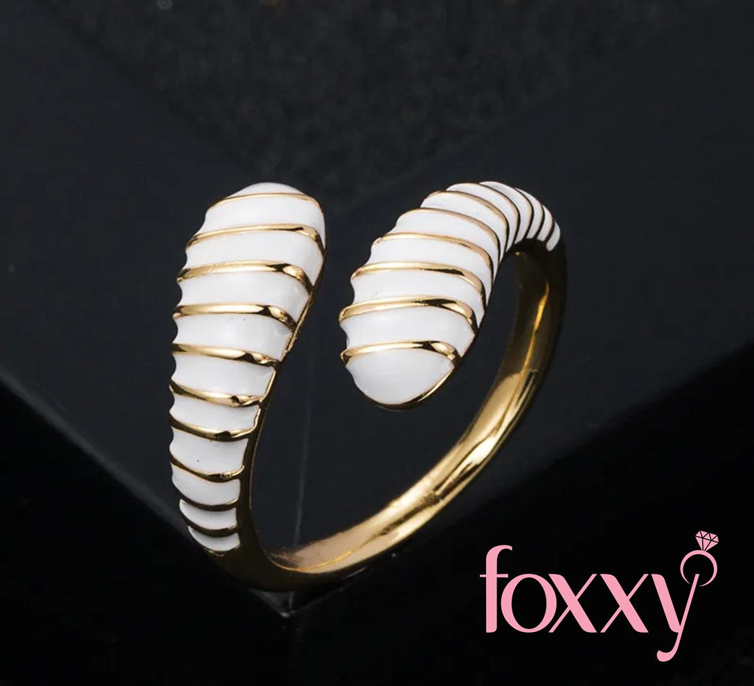 creative copper gold-plated color oil drip snake ring fashion open ring
