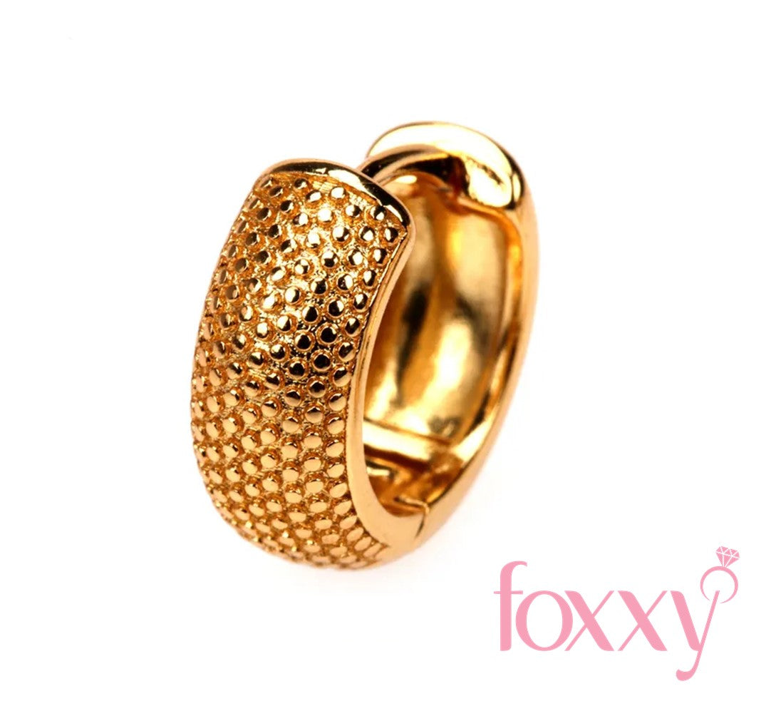 geometric gold-plated copper earrings