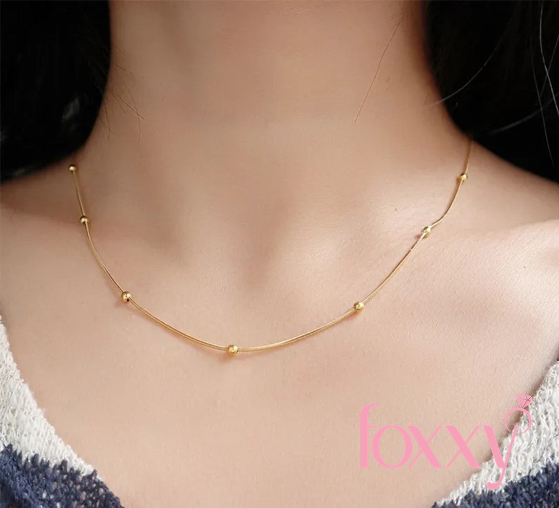 Fashion Solid Color Titanium Steel Plating Necklace