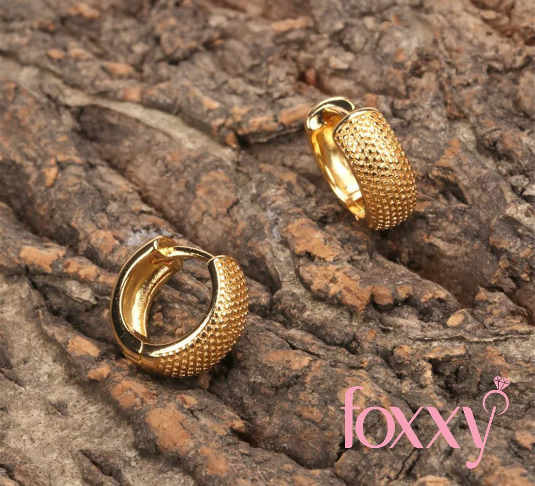 geometric gold-plated copper earrings