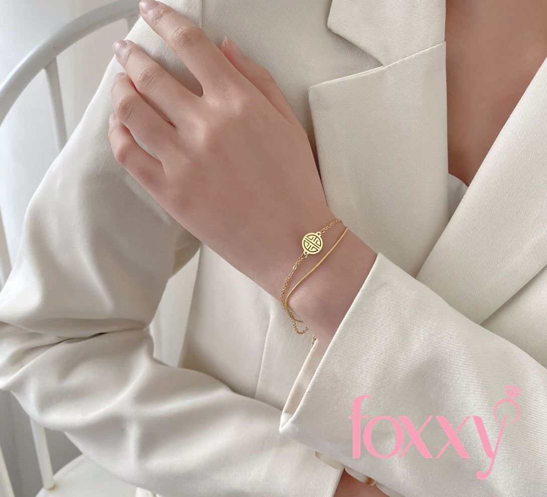 Titanium Steel Gold Plated Bracelets 1 Piece