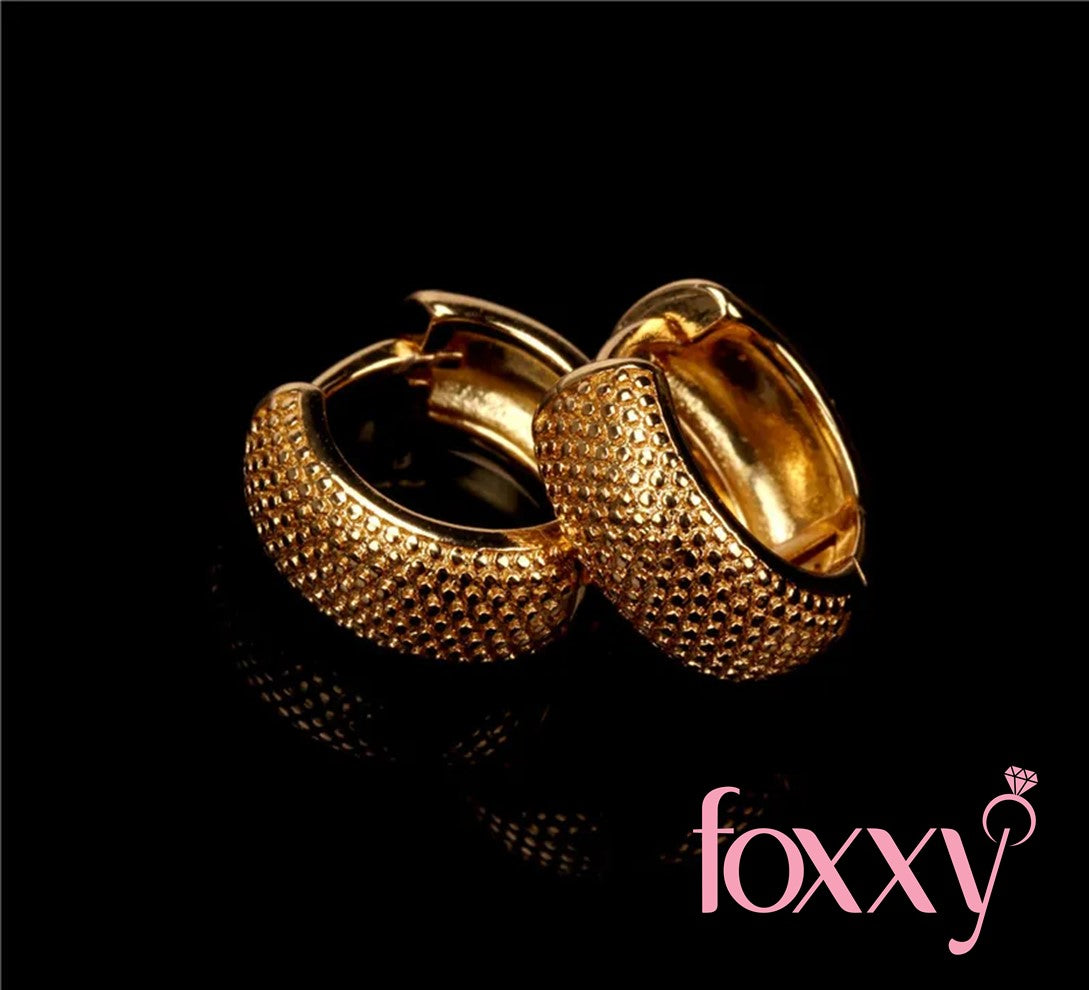 geometric gold-plated copper earrings