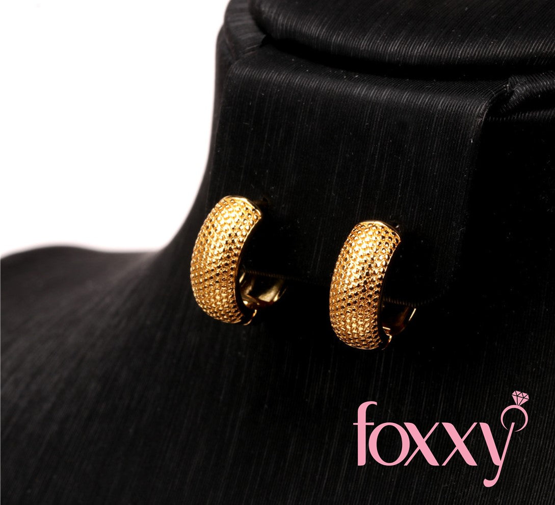 geometric gold-plated copper earrings