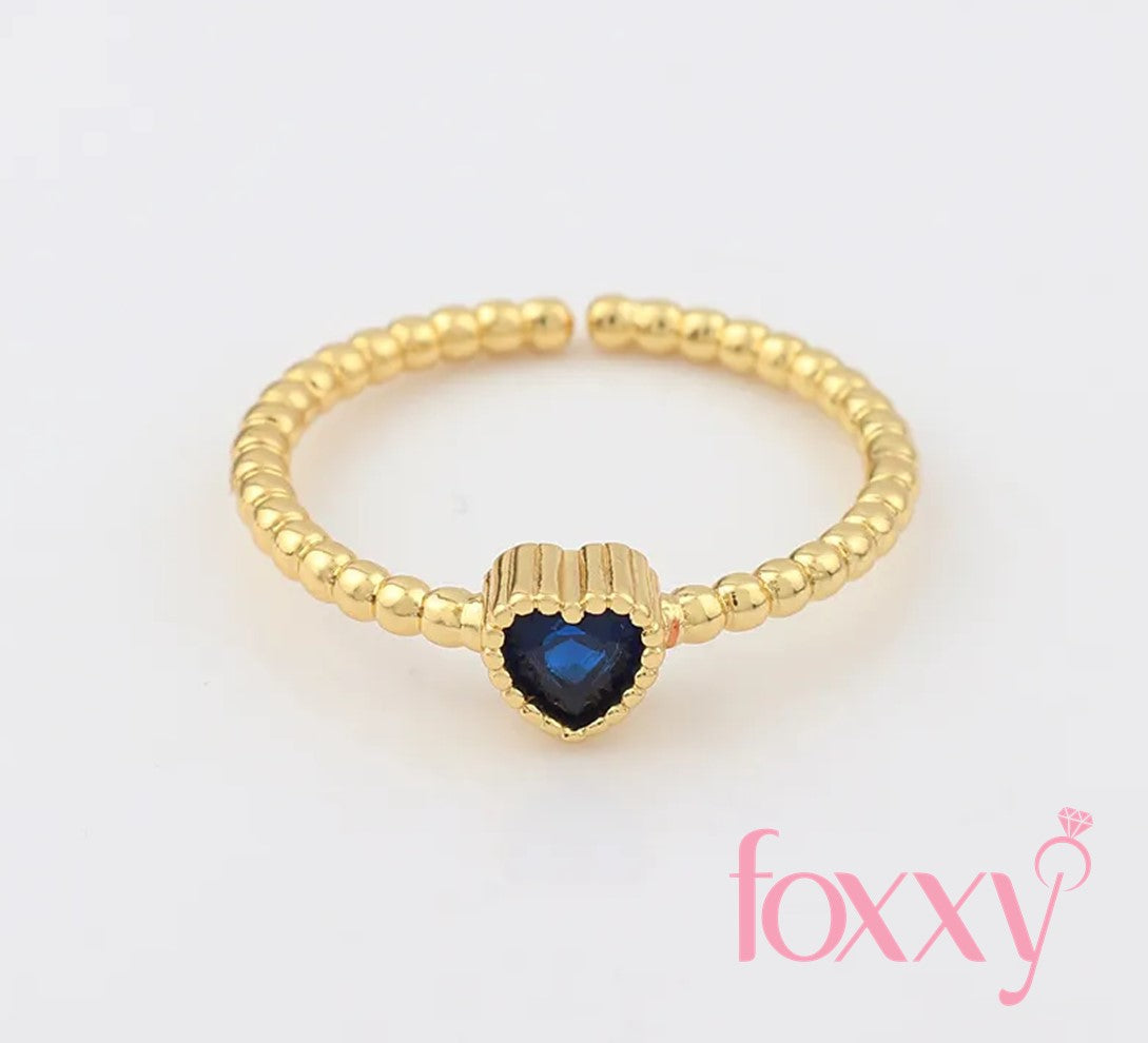 Fashion Heart Shape Copper Open Ring Plating Zircon Copper Rings