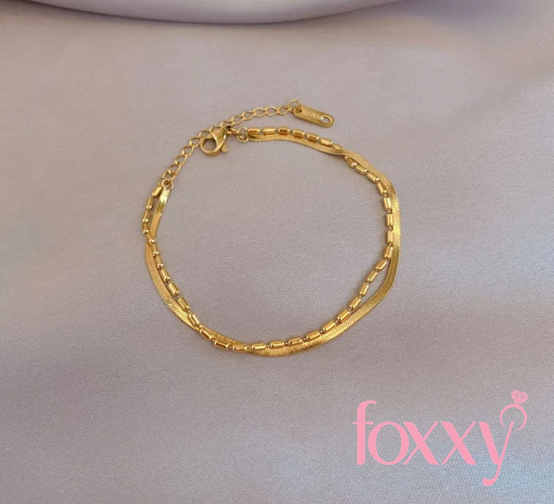 Titanium Steel Gold Plated Bracelets 1 Piece