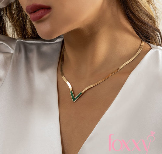 Fashion Letter Titanium Steel Enamel Necklace 1 Piece
