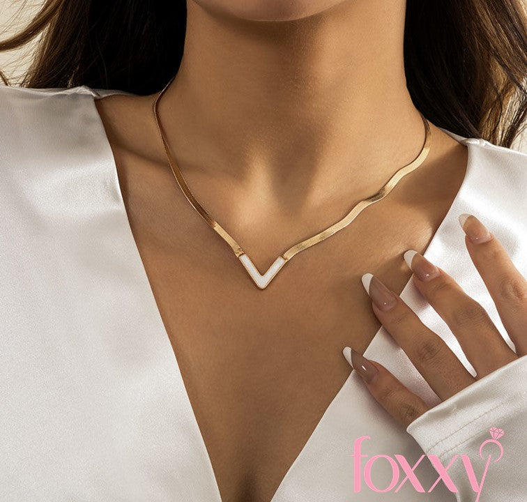 Fashion Letter Titanium Steel Enamel Necklace 1 Piece