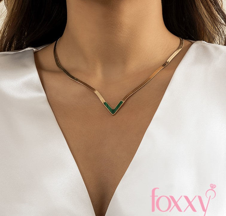 Fashion Letter Titanium Steel Enamel Necklace 1 Piece